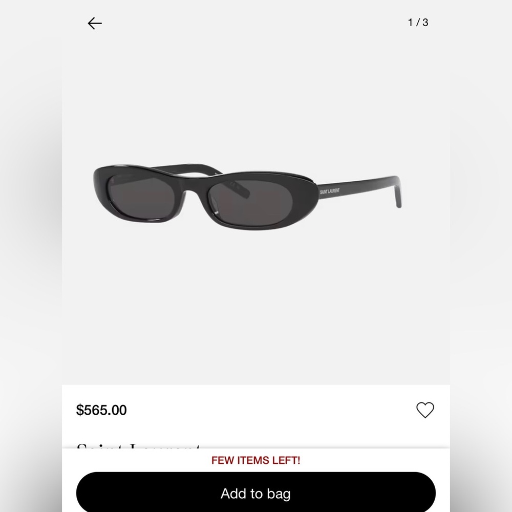 YSL Saint Laurent SL 557 Shade Black Sunglasses - Picture 14 of 15